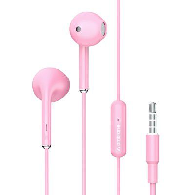 Ambrane Wired Headphones in Ear Earphones (Stringz 38 Lite, Pink)
