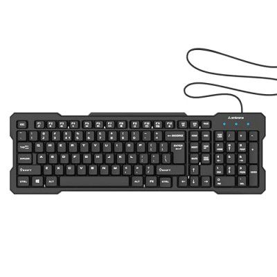 Ambrane Wired Keyboard, Compatible with PC, Mac, Laptop (Keyflex)
