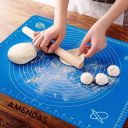 AMENDAS Silicone Mat for Chapati Rolling Board Baking Mat for Pastry Rolling with Measurements Baking Essentials Silicone Roti Mat for Kitchen Reusable BPA Free Multicolor (50 * 40 CM)...
