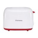 Amerex 700W Krispy 2 Slice Pop-Up Toaster | 2 Slice Slots, Auto Pop-Up, Dust Lid, Cord Wrap Storage, Removable Crumb Tray, Food Grade Heating Element | White Electric Toaster...