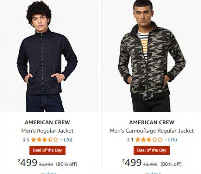 AMERICAN CREW Men's Jacket Starts ₹499
