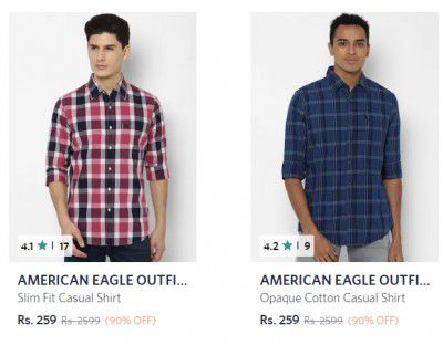 American Eagle Men's Shirts at 90% off