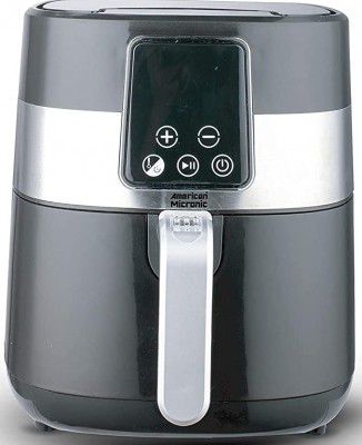 AMERICAN MICRONIC INSTRUMENTS - AMI-AF1-35CLDx- 3.5 Litres Basket, 4.5 Litres Container, 1500 Watts Digital Air Fryer (Silver & Black) New Upgraded 2021 Model