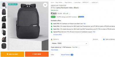 AMERICAN TOURISTER  27.5 L Laptop Backpack Valex  (Black)