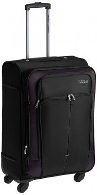 American Tourister Crete Polyester 67 cms Black Softsided Suitcase 