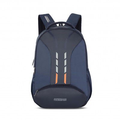 American Tourister Martt+ Style 01, 28L Volume Office Laptop Backpack With Front Organizer And Spacious Interiors For Men & Women - Navy, Blue