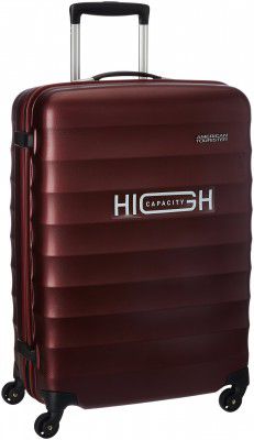 American Tourister Polyester 55 cms Crimson Red Hardsided Suitcase 