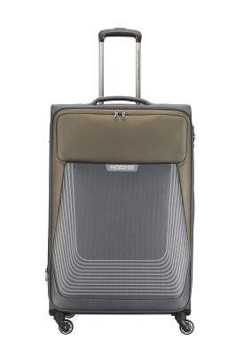 American Tourister Southside Polyester 80 cms Grey/Olive Softsided Check-in Luggage (FP5 (0) 08 003)