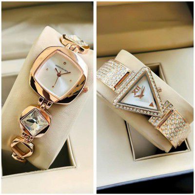Americanviber DRW00270033 Premium Color Smooth Finish COMBO Pack 2 Analog Watch  - For Women