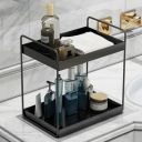 AMEXTRON Metal 2-Tier Standing Spice Rack – Countertop Organizer Shelf | Multipurpose Storage ...