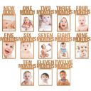 AMFIN® New Born 1st Birthday Baby Photo Banner / Growth Record 1-12 Months / Monthly Milestone Photo Bunting Wreath, First Birthday Party Decoration...