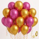 AMFIN (Pack of 20) 10" Metallic Chrome Balloons. Birthday...