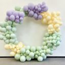 AMFIN (Pack of 25) Pastel Birthday Decoration Item Balloons - Purple, Green & Yellow...