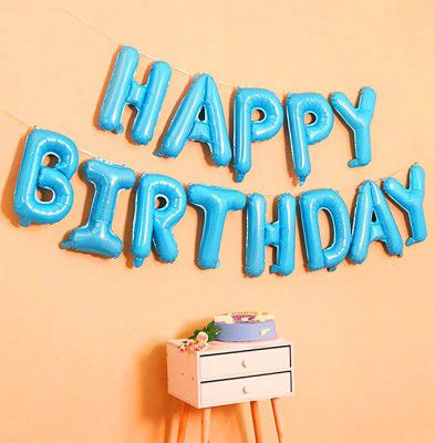 AMFINA Happy Birthday Letter Foil Balloons