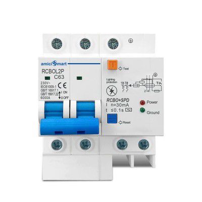 amiciSmart 63A Single Phase Circuit Breaker | 220VAC