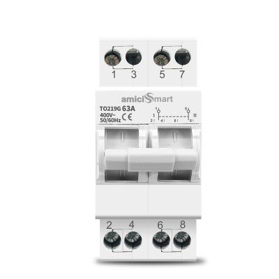 amiciSmart Dual Power Manual Transfer Switch – 63A Single Phase, 400V