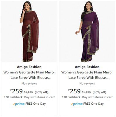 Amiga Fashion Satin Silk upto 80% off