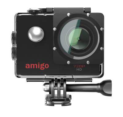 Amigo AC-11 HD Sports Action Camera with 12MP High Resolution Lens | 720p HD Image with Wide Angle Lens and Waterproof Upto 30 Meters