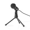 Amigo Nedis Condenser Wired Microphone with Portable Tripod Stand | Omnidirectional Pattern | 3.5 MM Plug & Play | for Podcasting, Gaming, YouTube Streaming, Recording etc. (Black)...