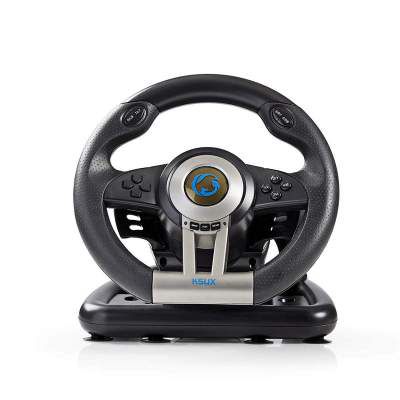 Amigo Nedis Gaming Steering Wheel with Foot Pedals | with Manual Shifter