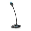 Amigo Nedis Gooseneck Gaming Microphone | with Mute Button | 1.5 mm USB Cable | Compatible with Desktop, PC, Laptop, Mac & PS4 (Black/Grey)...