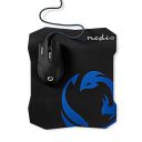 Amigo Nedis Wired Gaming Mouse & Durable Mouse Pad Set| with 6 Programmable Buttons | 1600 DPI (Black)...