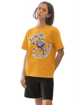 AMIGOS Women's Letter Print Oversized Fit T-Shirt