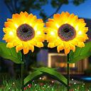 Amitasha 1 Pc LED Solar Light Outdoor Garden Balcony Terrace Wall Rechargeable Waterproof Decorative Pathway Lights for Home (Sun Flower Light)...