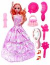 Amitasha Fashion Doll Set for Girls with Beauty Accessories - Hair Clips, Hair Comb, Hand Mirror...