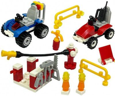 Amitasha Fire Station Car Building Blocks Kit Model Vehicle Toy Set, 173 Pcs