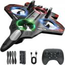 Amitasha RC Fighter Jet Remote Control Airplane for Kids & Adults | 2.4GHz RC Plane Drone Toy with LED Lights | 360° Flip, Stunt Roll, Easy to Fly Glider Plane Aeroplane Toy for Boys...