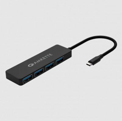 AMKETTE 4-in-1 USB 3.1 Type C to USB 3.0 Type A USB Hub 