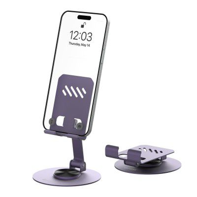 Amkette Ergo 360° Alloy Mobile Stand for Desk (Purple)