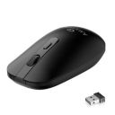 Amkette Hush Pro Edge Wireless Mouse, 2.4Ghz Wireless Connection with USB Nano Receiver, Ergonomic Design, High Precision 3 DPI Settings, Smart Auto Sleep Function and Mouse On/Off Switch (Black)...
