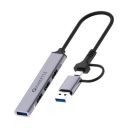 Amkette Type-A+C 4 Port USB Hub 3.0 with 5 Gbps Superspeed Data Transmission...