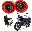 AMN® Splendor Plus Bike horn Sound (Low + High) Compatible dual tone color Red (Horn & Relay)...