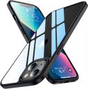 Amozo Ultra Hybrid Back Cover Case for iPhone 13 (Polycarbonate|Transparent) (Black)...
