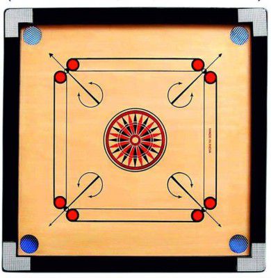 amrita [20 inch] Premium Quality Smooth & Shiny Glossy Small 50 cm Carrom Board