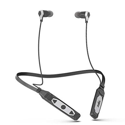 AMS NB-35 Wireless in-Ear Bluetooth Neckband Earphones (Silver)