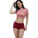 AMUL COMFY Dark Red Boy Shorts for Women....