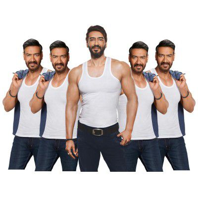 Amul Comfy Men’s White Vest Pack of 5 