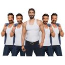 Amul Comfy Men’s White Vest Pack of 5 ...