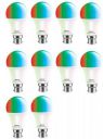 AMYSTY 9 W Basic Round B22 LED Bulb (Multicolor, Pack of 10)...