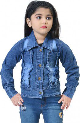 ANAH TEXTILES  Full Sleeve Dyed/Ombre Girls Denim Jacket