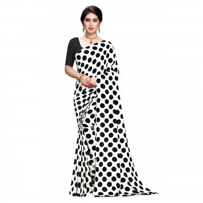 ANAND Women's Georgette Saree With Blouse Piece