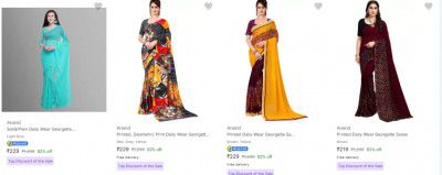 Anand Women's Sarees Upto 85% Off