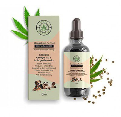 Ananta Hemp Works Hemp Seed Oil I 100ML I Specially for Dog I Cat I Relax Your Pets I Fight Anxiety I Pet Joint Support I Improve Skin I 100% Ayurvedic & Natural I No Side Effects