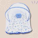 ANCHARA Baby Bed, Sleeping Bag & Net Bad Carry New Born Baby Unisex Cotton Carry Bag/Sleeping Bag, 3 in 1 Baby Bed, Blue,1 Count...