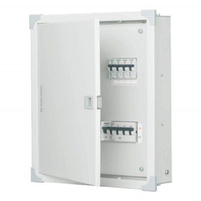 Anchor by Panasonic 98307 Uno Series 8 Way TPN Metal Double Door Distribution Board, Pack of 2