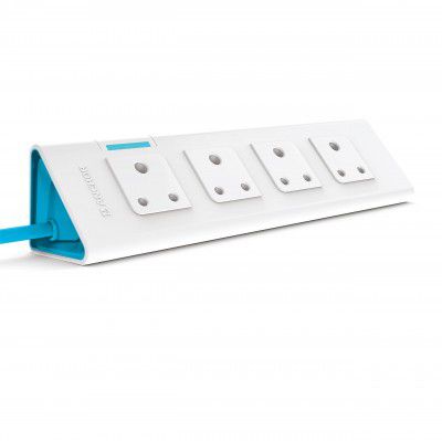 Anchor by panasonic 22061 6A Power Strip 4 Socket Spike Guard with Single Switch (1.5 m, White and Blue)